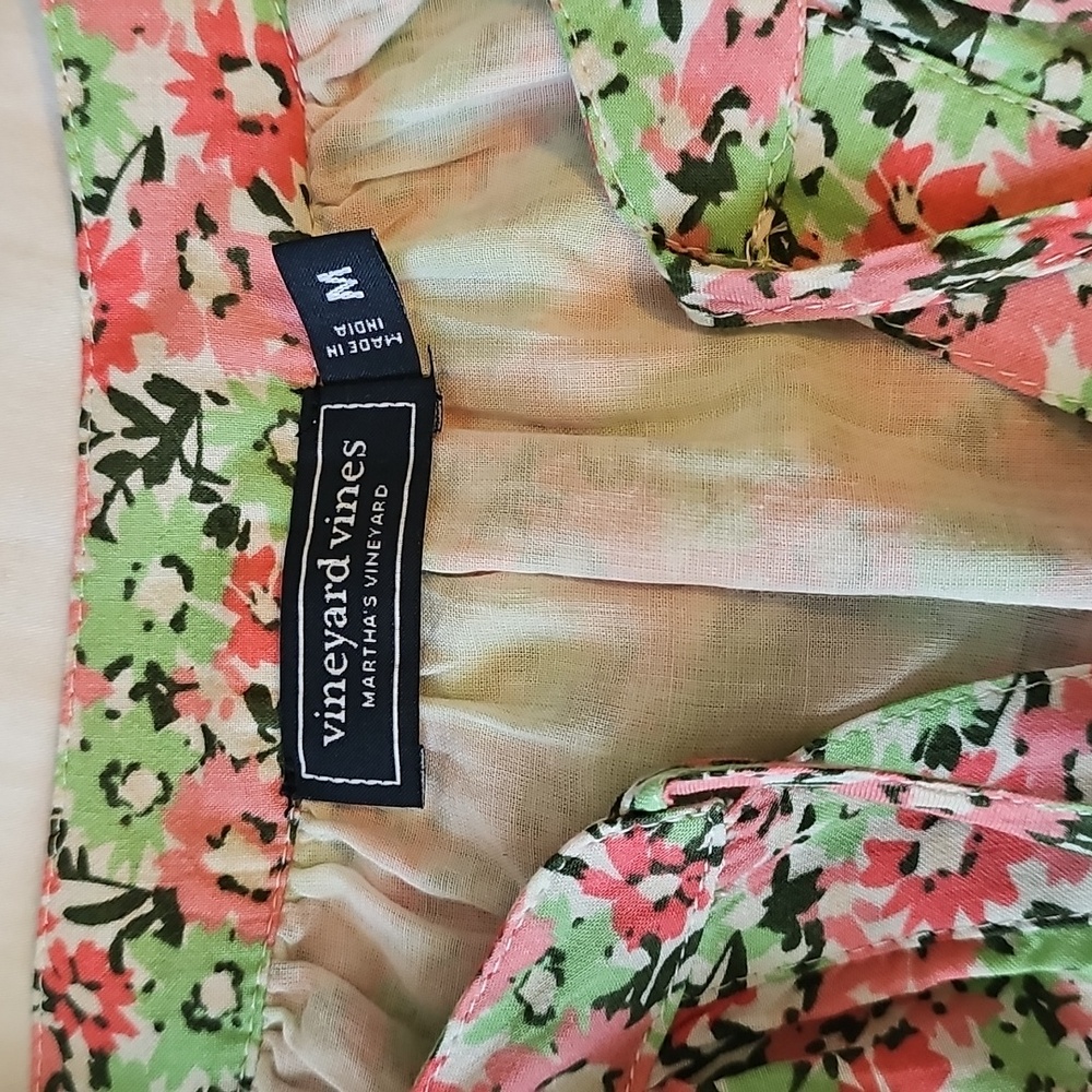 Vineyard Vines Pink and Green Floral Dress - Picture 4 of 11